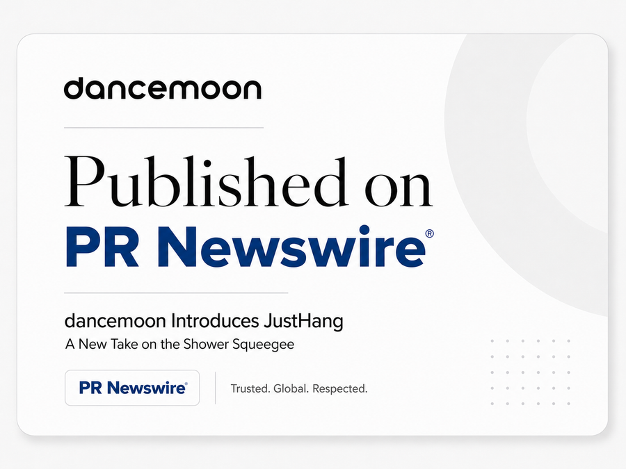 dancemoon Introduces JustHang: A New Take on the Shower Squeegee